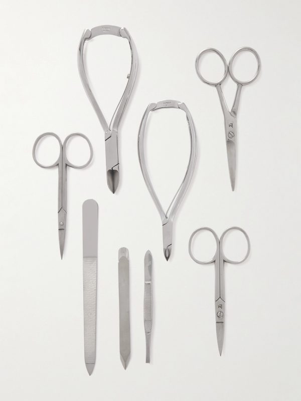 Mother-of-Pearl and Stainless Steel Manicure Set - E1