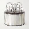 Mother-of-Pearl and Stainless Steel Manicure Set