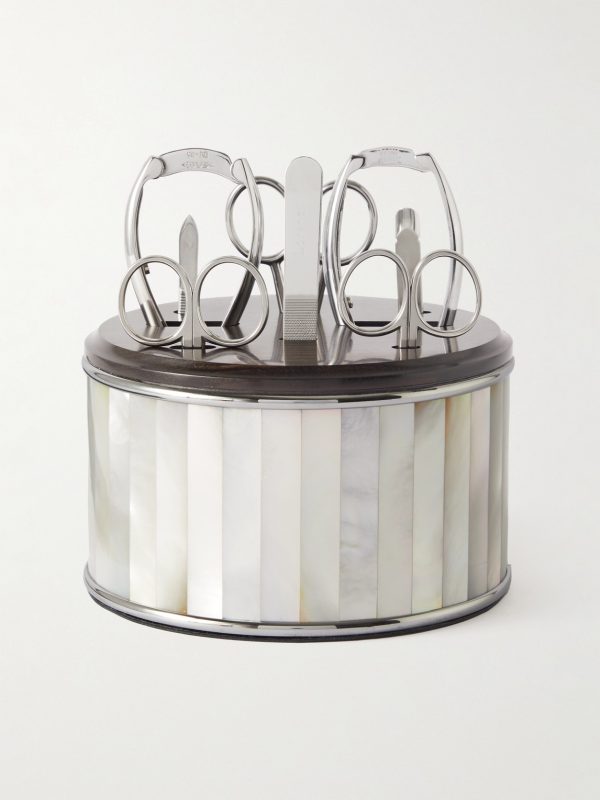 Mother-of-Pearl and Stainless Steel Manicure Set
