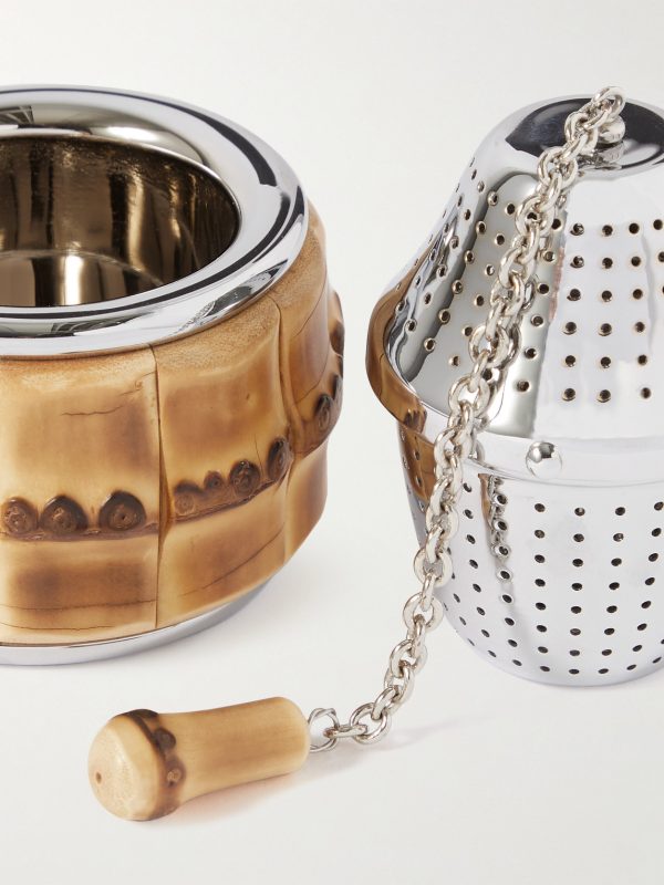 Bamboo and Chrome-Plated Tea Infuser - CU