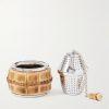 Bamboo and Chrome-Plated Tea Infuser - FR