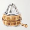 Bamboo and Chrome-Plated Tea Infuser