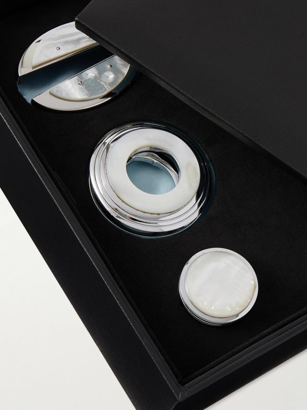 Large Stainless Steel and Mother-of-Pearl Wine Set - E1 Large Stainless Steel and Mother-of-Pearl Wine Set - E1