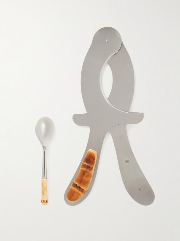 Stainless Steel and Bamboo Sea Urchin Set - BK Stainless Steel and Bamboo Sea Urchin Set - BK