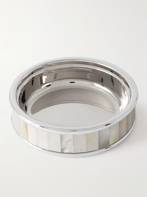 Stainless Steel, Mother-of-Pearl And Chrome-Plated Soap Tray - BK Stainless Steel, Mother-of-Pearl And Chrome-Plated Soap Tray - BK