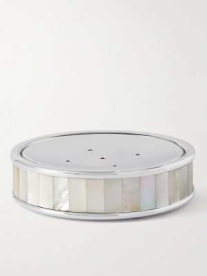 Stainless Steel, Mother-of-Pearl And Chrome-Plated Soap Tray