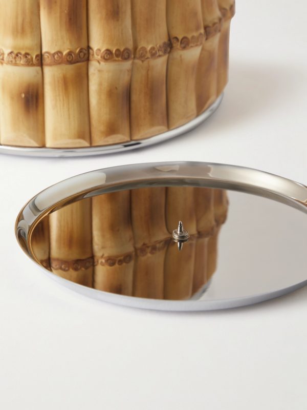 Glass and Bamboo Flower Vase Set - CU