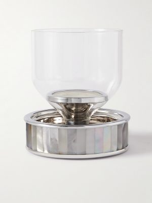 Stainless Steel, Mother-of-Pearl and Glass Wine Filter