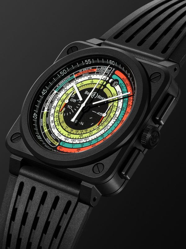 BR 03-94 Multimeter Limited Edition Automatic 42mm Ceramic and Rubber Watch, Ref. No. BR0394-SW-CE/SRB - FR BR 03-94 Multimeter Limited Edition Automatic 42mm Ceramic and Rubber Watch, Ref. No. BR0394-SW-CE/SRB - FR