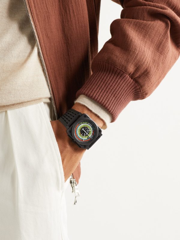 BR 03-94 Multimeter Limited Edition Automatic 42mm Ceramic and Rubber Watch, Ref. No. BR0394-SW-CE/SRB - OU BR 03-94 Multimeter Limited Edition Automatic 42mm Ceramic and Rubber Watch, Ref. No. BR0394-SW-CE/SRB - OU