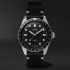 Divers Sixty-Five Automatic 40mm Stainless Steel and Leather Watch, Ref. No. 01 400 7772 4054-07 5 20 82 Divers Sixty-Five Automatic 40mm Stainless Steel and Leather Watch, Ref. No. 01 400 7772 4054-07 5 20 82