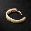 Gold Diamond Single Hoop Earring - BK Gold Diamond Single Hoop Earring - BK