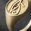 Eye Of Horus Gold Diamond Signet Ring - CU Eye Of Horus Gold Diamond Signet Ring - CU