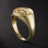 Eye Of Horus Gold Diamond Signet Ring Eye Of Horus Gold Diamond Signet Ring
