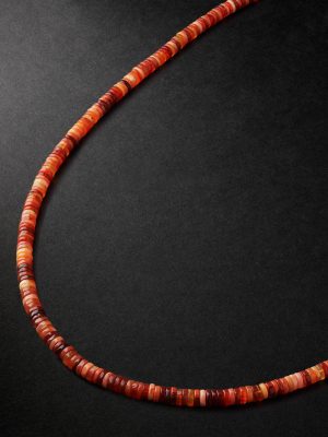 Gold, Opal and Diamond Beaded Necklace