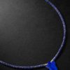 Gold, Lapis Lazuli and Diamond Beaded Necklace