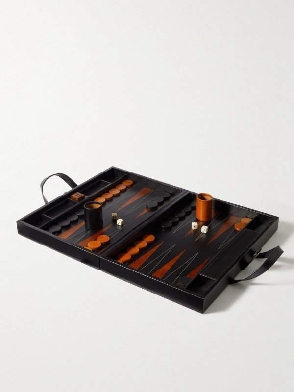Tavla Leather Backgammon Set - BK Tavla Leather Backgammon Set - BK