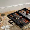Tavla Leather Backgammon Set - OU Tavla Leather Backgammon Set - OU