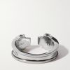 Skull Burnished Silver-Tone Ring - BK