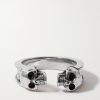Skull Burnished Silver-Tone Ring