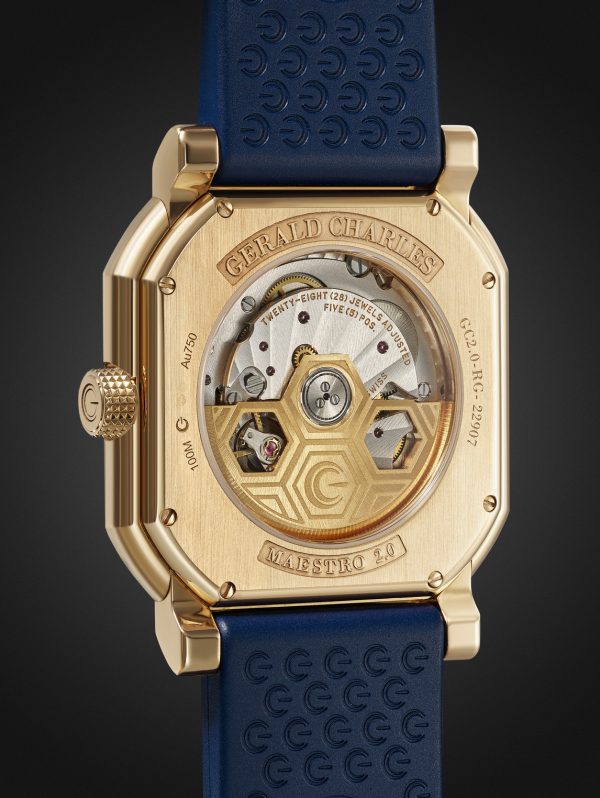 Maestro 2.0 Ultra-Thin Automatic 39mm 18-Karat Rose Gold and Rubber Watch, Ref. No. GC2.0-RG-01 - BK Maestro 2.0 Ultra-Thin Automatic 39mm 18-Karat Rose Gold and Rubber Watch, Ref. No. GC2.0-RG-01 - BK