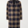 Checked Wool-Blend Felt Coat Checked Wool-Blend Felt Coat