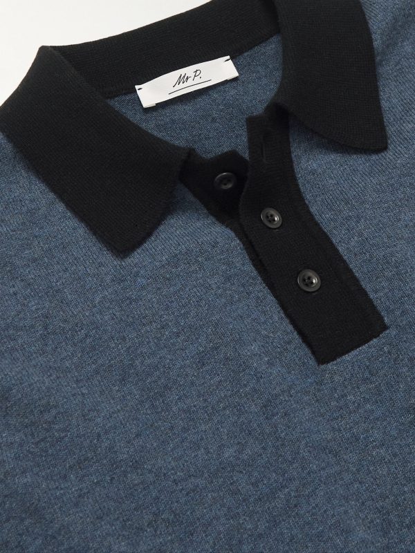 Colour-Block Merino Wool Polo Shirt - CU