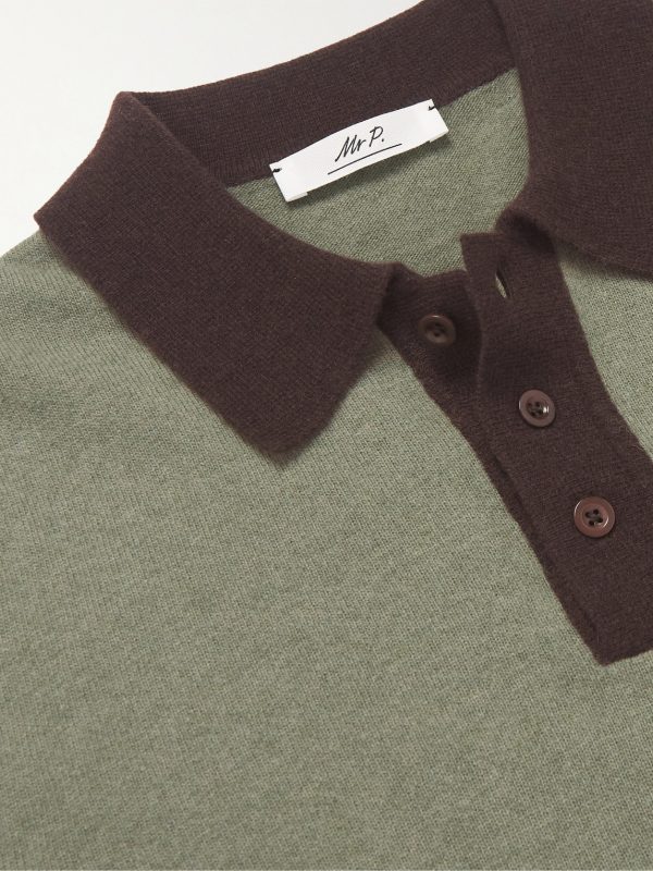 Colour-Block Merino Wool Polo Shirt - CU