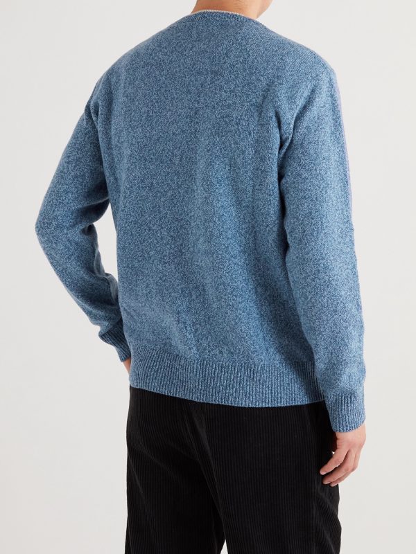 Contrast-Tipped Wool Sweater - BK Contrast-Tipped Wool Sweater - BK