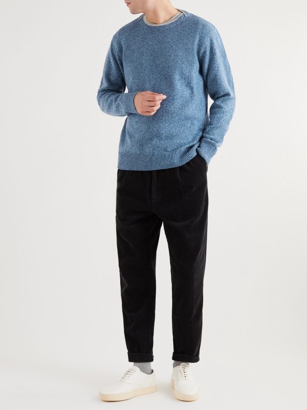 Contrast-Tipped Wool Sweater - OU Contrast-Tipped Wool Sweater - OU