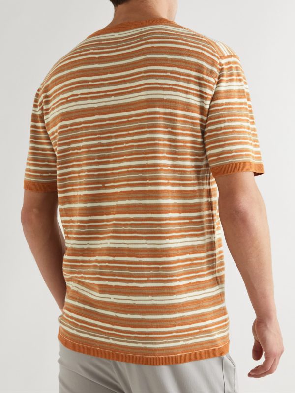Striped Merino Wool T-Shirt - BK Striped Merino Wool T-Shirt - BK