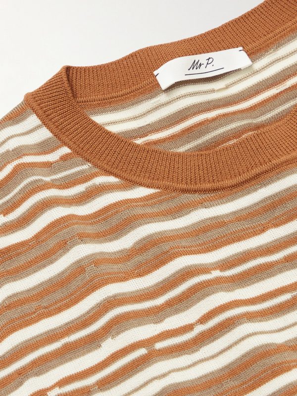 Striped Merino Wool T-Shirt - CU Striped Merino Wool T-Shirt - CU