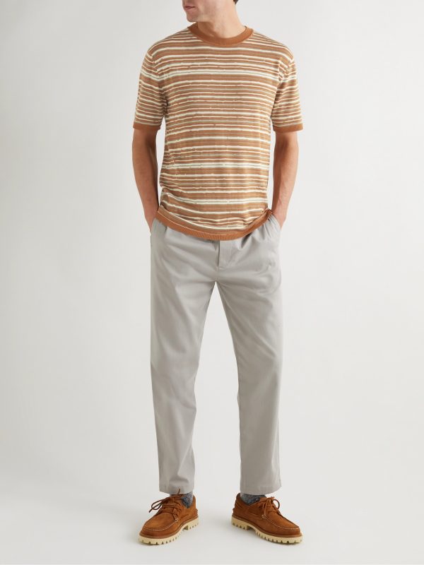 Striped Merino Wool T-Shirt - OU Striped Merino Wool T-Shirt - OU
