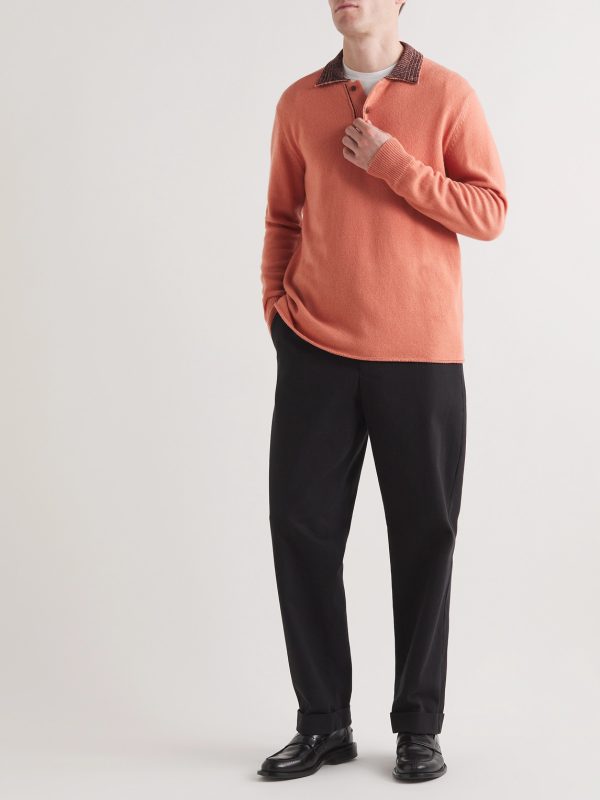 Cashmere-Blend Polo Shirt - OU Cashmere-Blend Polo Shirt - OU