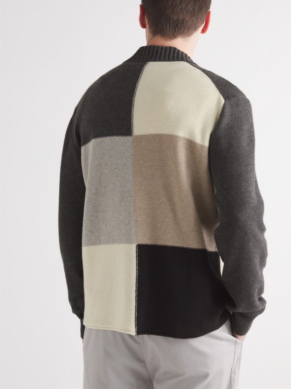 Colour-Block Cashmere and Virgin Wool-Blend Shirt - BK Colour-Block Cashmere and Virgin Wool-Blend Shirt - BK