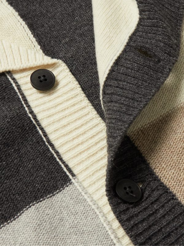Colour-Block Cashmere and Virgin Wool-Blend Shirt - CU Colour-Block Cashmere and Virgin Wool-Blend Shirt - CU