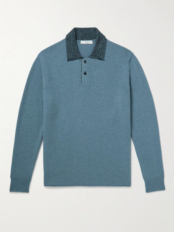 Cashmere-Blend Polo Shirt