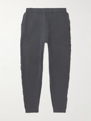 Tapered Distressed Virgin Wool Sweatpants Tapered Distressed Virgin Wool Sweatpants