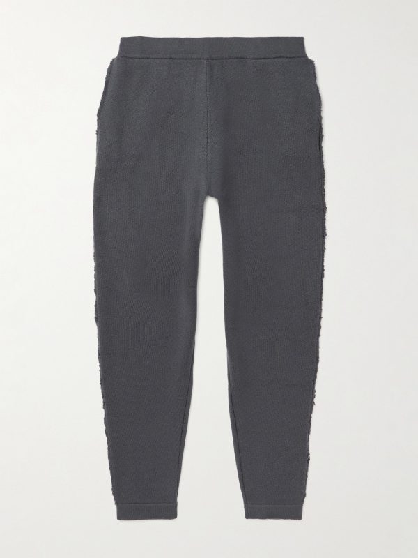 Tapered Distressed Virgin Wool Sweatpants Tapered Distressed Virgin Wool Sweatpants