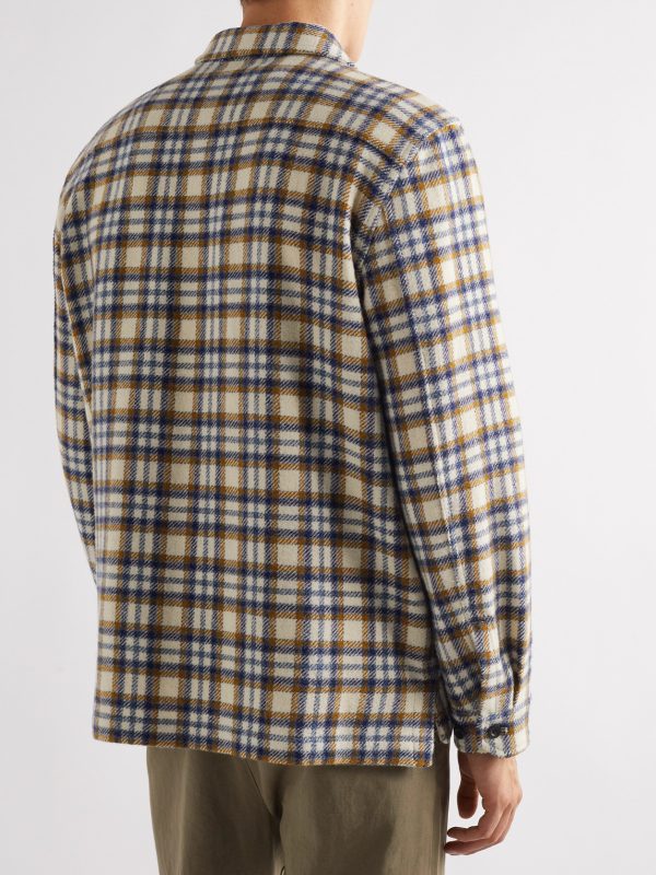 Checked Wool Overshirt - BK Checked Wool Overshirt - BK