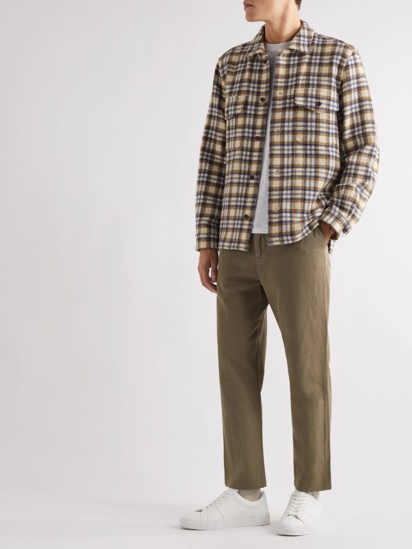 Checked Wool Overshirt - OU Checked Wool Overshirt - OU