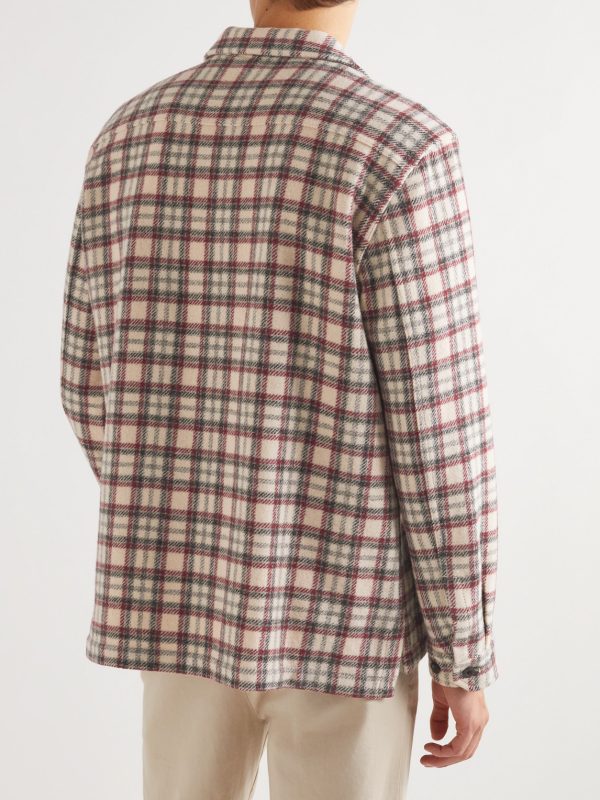 Checked Virgin Wool Shirt - BK Checked Virgin Wool Shirt - BK