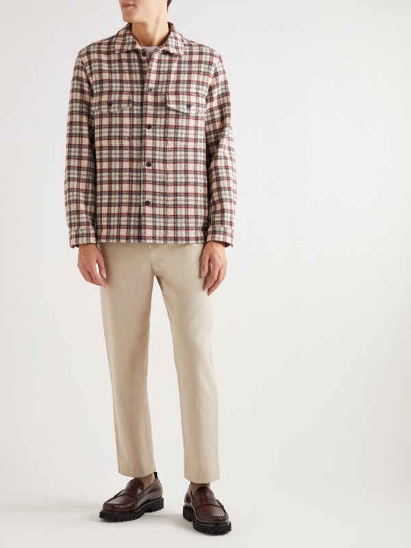 Checked Virgin Wool Shirt - OU Checked Virgin Wool Shirt - OU