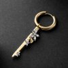 Small Thorn Gold Diamond Single Hoop Earring