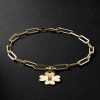Classic Fob Clip Chain and Four Heart Clover 18-Karat Gold Diamond Bracelet Classic Fob Clip Chain and Four Heart Clover 18-Karat Gold Diamond Bracelet
