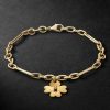 Four Heart Clover 18-Karat Gold Diamond Bracelet Four Heart Clover 18-Karat Gold Diamond Bracelet