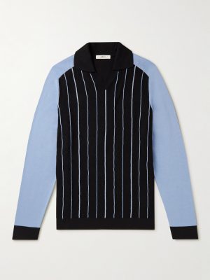Striped Jacquard Polo Shirt Striped Jacquard Polo Shirt