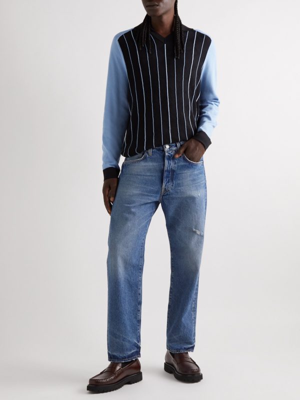 Striped Jacquard Polo Shirt - OU Striped Jacquard Polo Shirt - OU