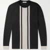 Striped Cotton and Lyocell-Blend Sweater Striped Cotton and Lyocell-Blend Sweater