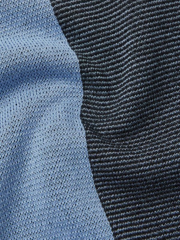 Striped Two-Tone Honeycomb-Knit Cotton-Blend Polo Shirt - E1 Striped Two-Tone Honeycomb-Knit Cotton-Blend Polo Shirt - E1